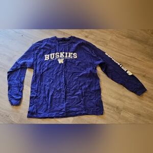 Purple Huskies Long Sleeve Shirt
